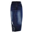 thumbnail image 4 of Women Fashion High Waist Ripped Destroyed Street Style Skirt, 4 of 5