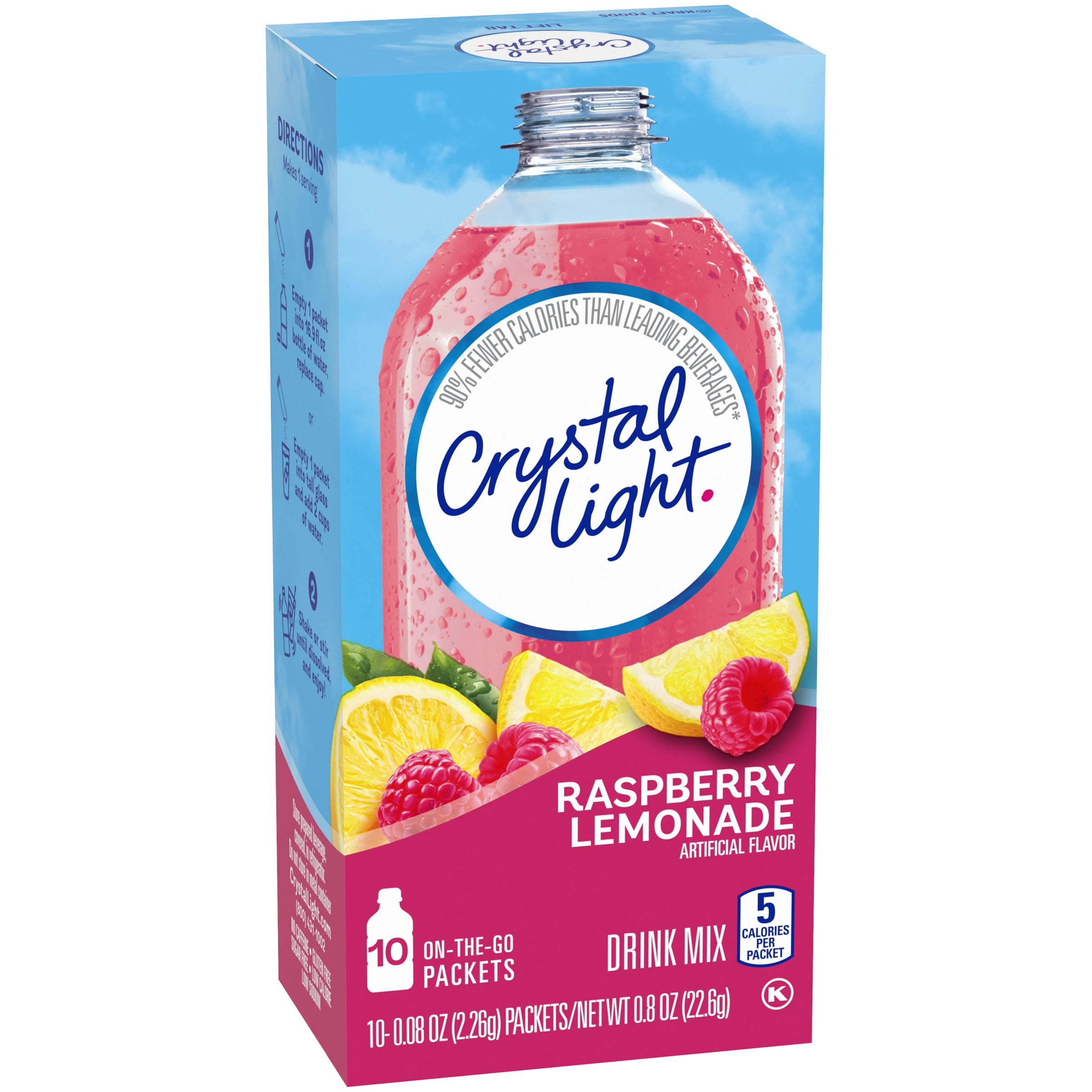 Crystal Light Raspberry Lemonade OnTheGo Powdered Drink Mix, 10 ct