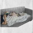 thumbnail image 6 of Saying Soft Flannel Fleece Throw Blanket, Handwritten Font of Life is Saying Silhouette Floral Petals Background, Cozy Plush for Indoor and Outdoor Use, 60" x 80", Multicolor, by Ambesonne, 6 of 6