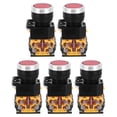 thumbnail image 1 of 5 unids 22mm 37V-440V Interruptor de Botón de Auto Bloqueo Interruptor de Botón sin Luz (Rojo), 1 of 8