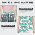 thumbnail image 6 of Cute Green Hedgehog Apron-Garden Aprons for Women with Pockets-Cotton Linen Waterproof Kitchen Cooking Gardening Aprons Adjustable for Kitchen,Cooking,BBQ and Salon 33x27 Inch, 6 of 7