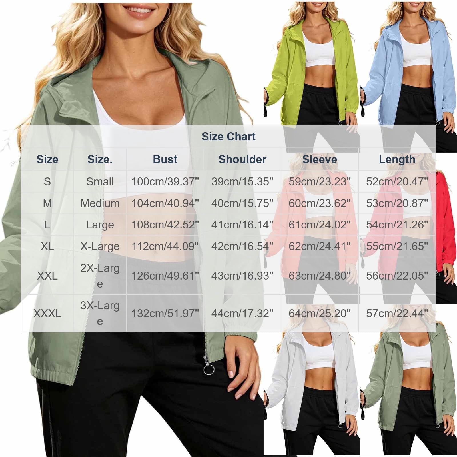 CaComMARK PI Women's Hooded Zip Up Jackets Windbreaker Long Sleeve High Low Hem Loose Oversized Lightweight Travel Casual Coat Yellow