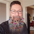 thumbnail image 3 of Luces navideñas para barba, mini campanas, pinza para barba, adornos navideños, 3 of 4