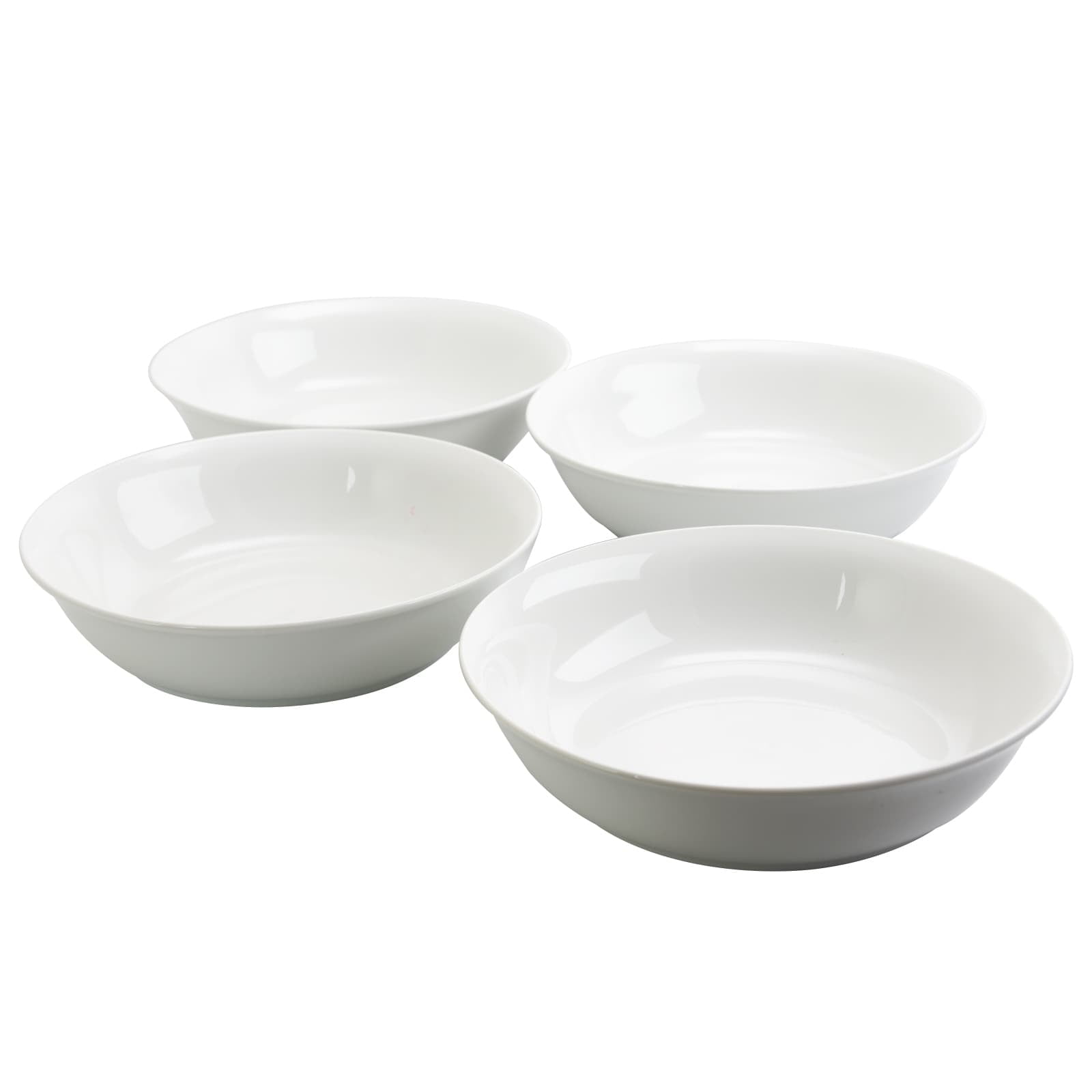 Gibson Home 4 Piece Set of 8.75 " Wide Rim Dinner and Serving Bowls in White