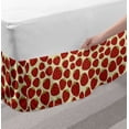 thumbnail image 2 of Strawberry Bed Skirt, Summer Fruits Tasty Delicious Art Composition Warm Toned Print, Elastic Bedskirt Dust Ruffle Wrap Around for Bedding Decor, 4 Sizes, Grey Yellow and Vermilion, by Ambesonne, 2 of 2