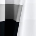 thumbnail image 6 of Lush Decor Alexander Color Block Light Filtering Grommet Solid Pattern Window Curtain Panels Black/Gray 52X84 Set, 6 of 6