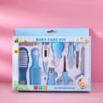 thumbnail image 2 of Set de 10 piezas de kit de cuidado infantil, set portátil para recién nacidos y bebés, kit de aseo para niños, cortauñas para bebés, cepillos, peines y sets de limpieza, 2 of 4