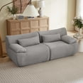 thumbnail image 2 of MAYEERTY Minimalist Corduroy Cloud Loveseat Sofa, Modular Boneless Couch, Sponge & Pocket Spring for Living Room, 2 of 5