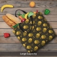 thumbnail image 5 of Wukai Cute Cartoon Bees Print Reusable Grocery Bag Shopping Bags with Zipper Shoulder Shopping Handle Bag Suitable for Outdoor Convenient Daily Bag, 5 of 8