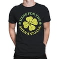 thumbnail image 2 of Here for the Shenanigans Fun St. Patricks Day Shamrock Men's T-shirt, 2 of 3