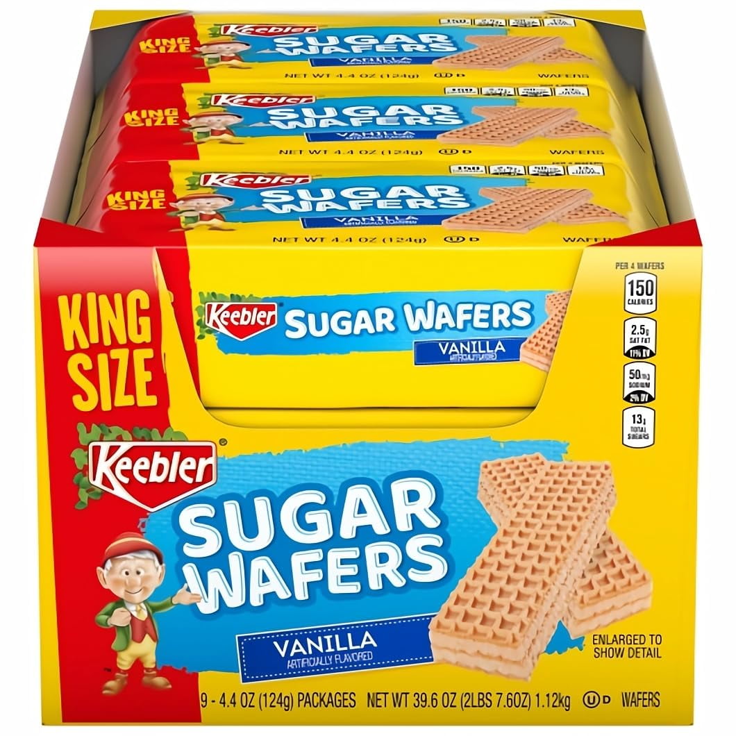 Keebler Sugar Wafers King Size Vanilla 4.40oz 9count