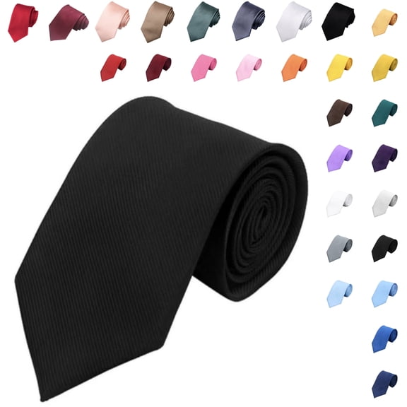 Men's Solid Color Woven Formal Tie Business Weddings Special Occasions Necktie, 3.15"(8 cm) Width