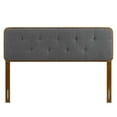 thumbnail image 3 of Modway Collins Tufted King Fabric and Wood Headboard in Walnut Charcoal, 3 of 9