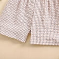 thumbnail image 5 of Icvfdpl Shorts For Teen Girls Summer Gingham Plaid Seersucker Elastic Waist Ruffle Hem Bottoms Breathable Outwear 2 Years-3 Years, 5 of 7