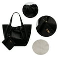 thumbnail image 5 of XOXO Women's Vegan Leather Black Dual Top Handle Everyday Tote Bag and Wristlet, 5 of 5