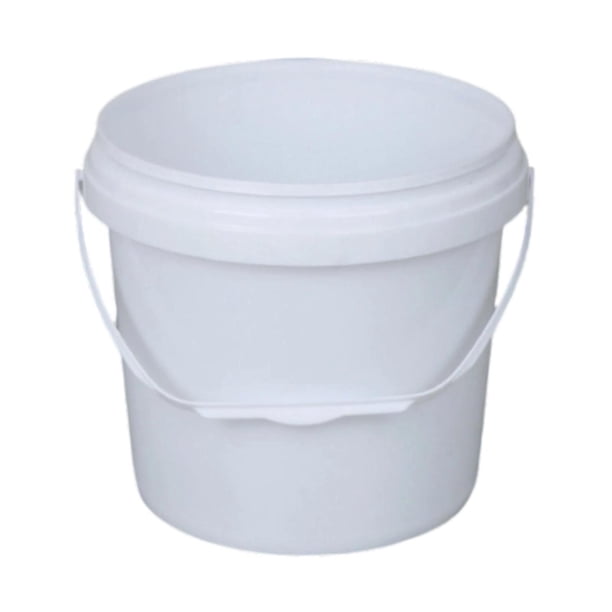 Cubo de pintura ligero y resistente para recubrimientos y disolventes en proyectos de bricolaje. 4 litros sin tapa