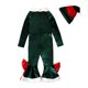 thumbnail image 4 of Ropa Para Niñas Pequeñas, Atuendo Para Niños Pequeños, Moda Navideña Para Niños, Mono Con Lazo De Manga Larga Y Trompeta, Pantalones Acampanados, Traje Verde Odeerbi LM103-9361, 4 of 9
