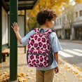 thumbnail image 6 of Pink and Black Leopard Print Pattern 17" School Backpacks for Teens,Waterproof Oxford Fabric,S-Shape Padded Straps for School,Travel,Hiking,Camping, 6 of 6