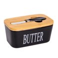 thumbnail image 4 of Larger Butter Dish with Cover and knife-Ceramics Butter Container with Lid for Countertop,Butter Dishes with Covers Perfect for East West Coast Butter, 4 of 9