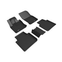 3D MAXpider 2018-2024 Fits Volkswagen Tiguan Kagu Black Carbon Fiber Embossed Pattern 1st 2nd Row Floor Mat L1VW10601509