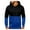 Blue, variant on Cmfcve Men's Athletic Sweatshirts Color Block Printed Streetwear Pullover Hoodies Long Sleeve Round Neck Hooded Work Jacket Top