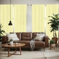 thumbnail image 2 of Ambesonne Geometric Window Curtains, Pastel Circular Shapes, Each 28" W x 63" L, Pale Yellow and White, 2 of 5
