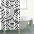 thumbnail image 5 of Extra Long Boho Shower Curtain 72x84 Inches - Vintage Floral & Tropical Leaves Pattern, Waterproof Bohemian Bathroom Decor with 12 Hooks, Tribal Rustic Style, 5 of 5