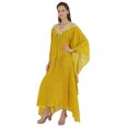thumbnail image 3 of Moomaya Printed Caftan Gown Maxi Dress For Women Beachwear Party Kimono Cover Up Kaftan, 3 of 7