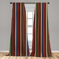 thumbnail image 5 of Ambesonne Cinco de Mayo Curtains, Vertical Lines Design, Pair of 28"x63", Multicolor, 5 of 5