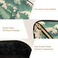 thumbnail image 5 of FORMRS Makeup Bag Travel Cosmetic Organizer for Women Fold Flat Zipper Pouch with Handle, Green Wave Pattern, 5 of 8