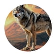 thumbnail image 4 of WYYP Wolf Mountains Sunset Round Tablecloth - Great for Home Kitchen/Parties/Holiday Dinner - 100% Polyester Fiber with Elastic Edge White, 4 of 8