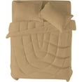 thumbnail image 3 of 3 Piece Luxury U Shape Pattern Comforter By D.N.G. BEDDINGS Set Premium Super Soft, 1000 Thread Count 100% Egyptian Cotton Twin/Twin XL Size Taupe Color, 3 of 9