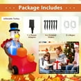 thumbnail image 4 of GVN 6 Feet Thanksgiving Inflatable Turkey Pushing Pumpkin Cart, 4 of 5