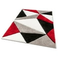 thumbnail image 5 of Well Woven Walker Red Triangle Boxes Thick Soft Plush 3D Textured Shag Area Rug 8x10 (7'10" x 9'10"), 5 of 7