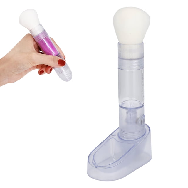 Cepillo para polvo de uñas, cepillo para polvo de uñas, 2 cepillos para polvos sueltos, cepillo para quitar el polvo de las uñas diseñado para profesionales