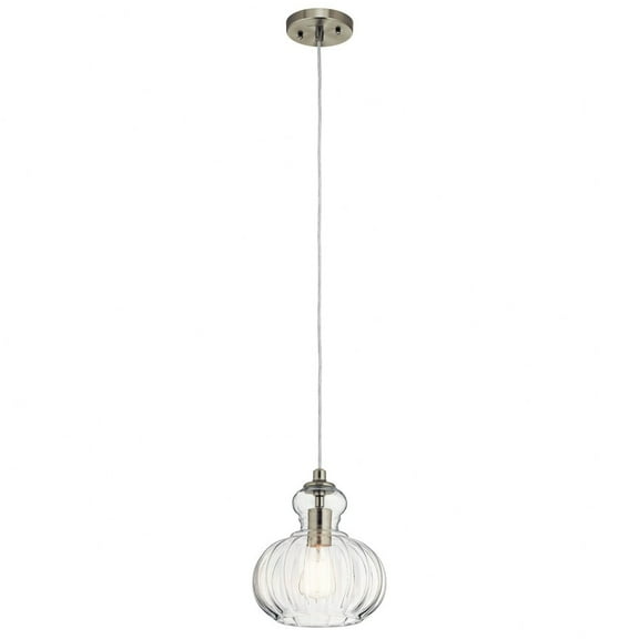 1 Light Mini Pendant 8.75 inches Wide-Brushed Nickel Finish Bailey Street Home 147-Bel-2748795