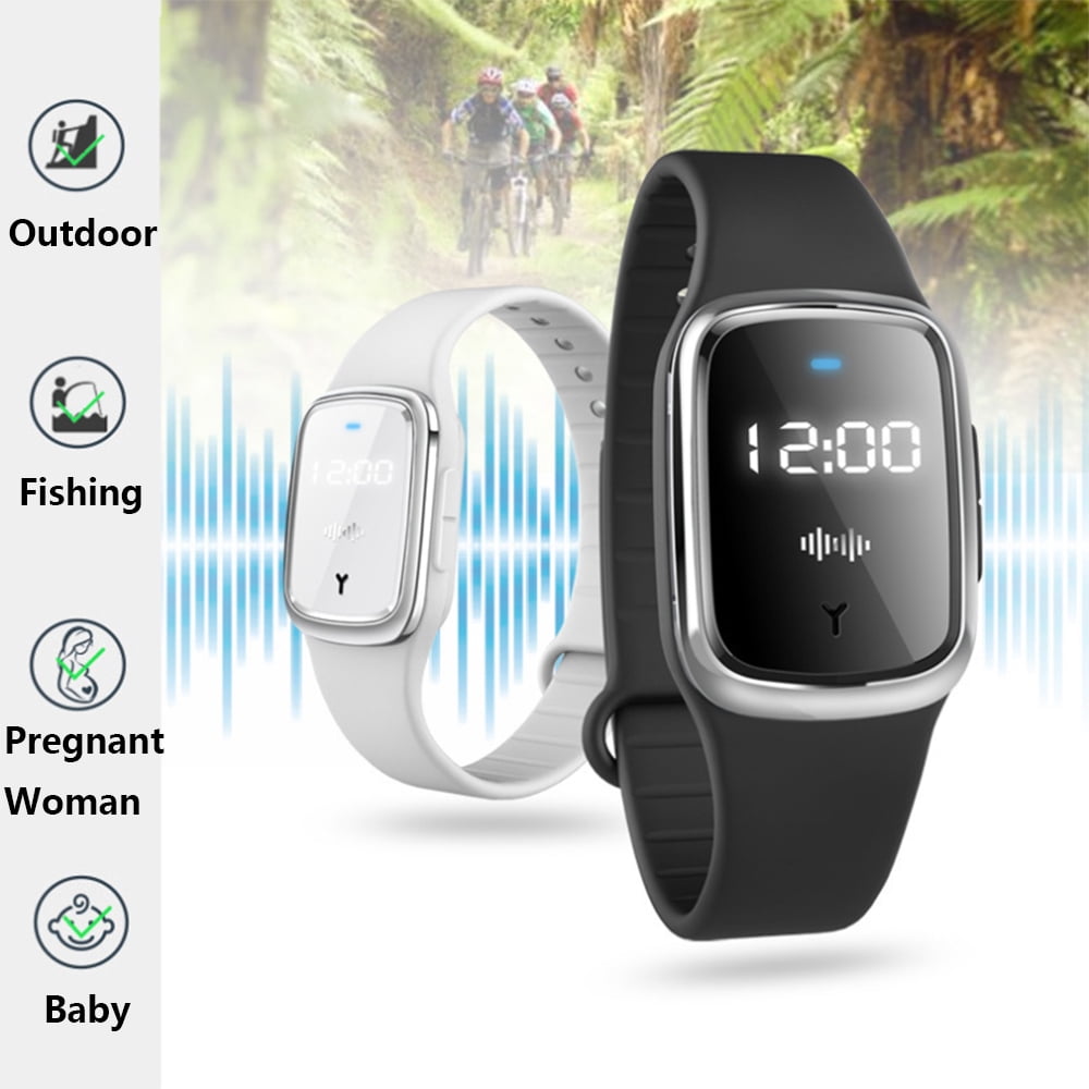 tooloflife Ultrasonic Mosquito Repellent Anti Repeller Wristband Bracelet USB Rechargeable Adults and Kids Unisex