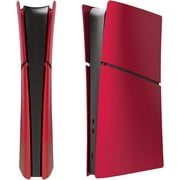 Digital Edition Cover Plates for PS5 Slim Console, Shell Panels Compatible with Playstation 5 Slim Accessories Protective Replacement Faceplate (Volcanic Red)