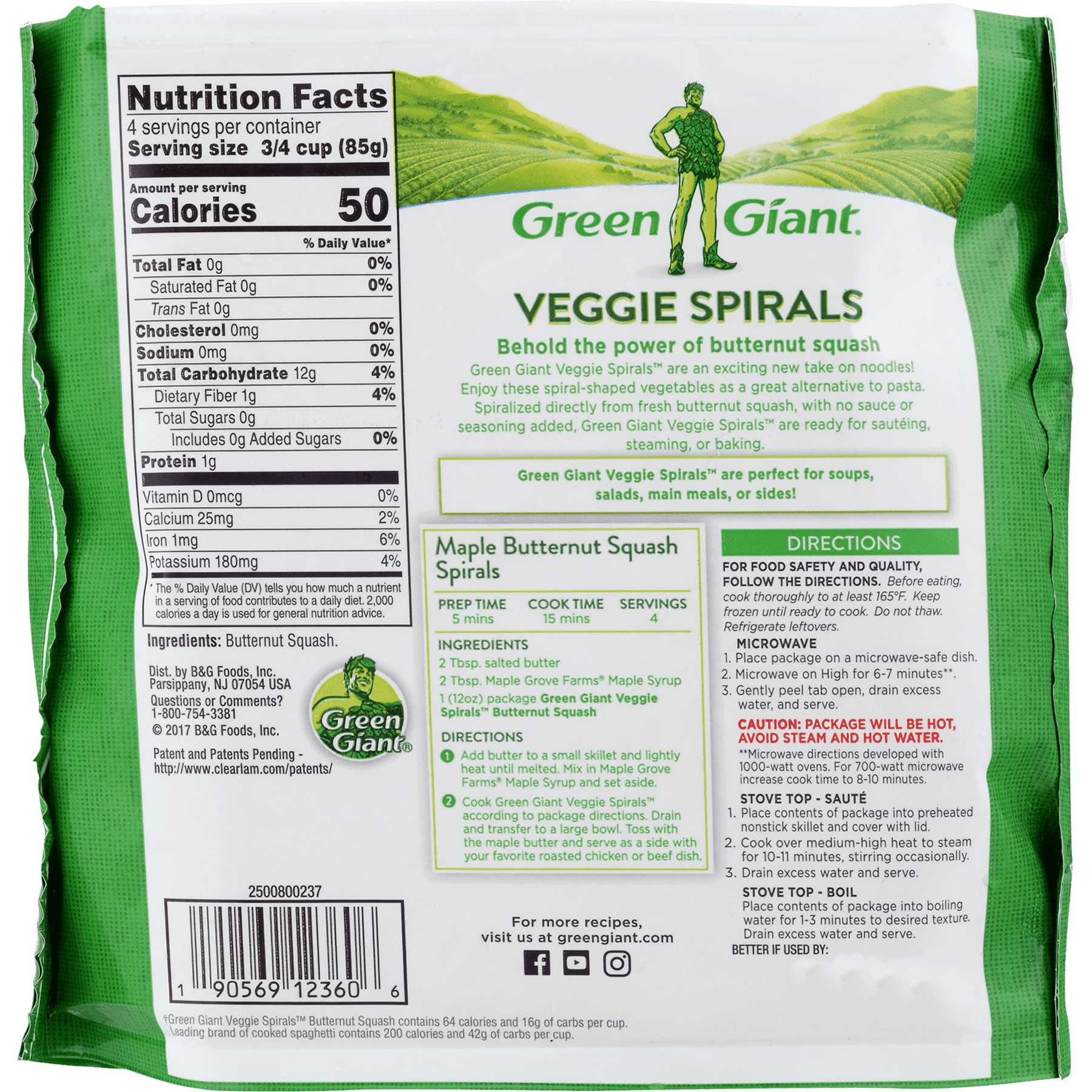 Green Giant Zucchini Noodles Nutrition Facts Nutrition Pics