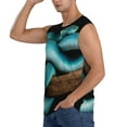 thumbnail image 3 of Fotbe Blue Viper Snake Men's Camiseta sin Mangas Estampada para Hombres, Playera Casual para Gimnasio, Entrenamiento, Playa-X-Large, 3 of 7