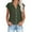 Army Green, variant on Womens Summer Tops Solid Color Tops Stylish Button Down Shirt Female V-Neck Loose T-shirt Blouse