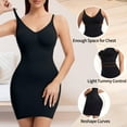thumbnail image 4 of MANIFIQUE 2 Packs Shapewear Slip Dress for Women Tummy Control Camisole Full Slip Under Dress Seamless Body Shaper, 4 of 7