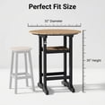 thumbnail image 2 of OTSUN Outdoor Adirondack Round Bar Table, 32“ Height Patio Large Pub Table for 4, All Weather Counter Height Double-Decker Table with Built-in Footrest for Outside Deck Porch Balcony Poolside, 2 of 10