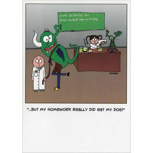 Curiosities Greeting Cards Mad Science Funny / Humorous Birthday Card