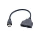 thumbnail image 1 of HDMI splitter adapter cable-HDMI splitter 1 in 2 output HDMI male to dual HDMI female 1 to 2, 1 of 5
