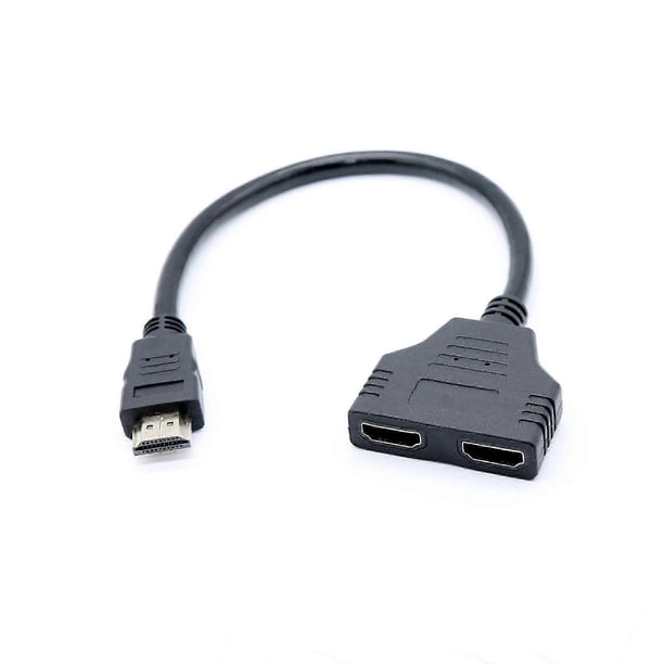 HDMI splitter adapter cable-HDMI splitter 1 in 2 output HDMI male to dual HDMI female 1 to 2