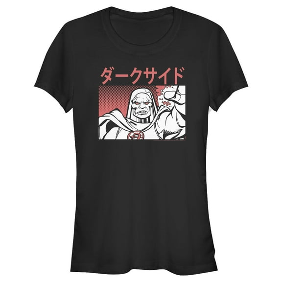 Junior's Superman Halftone Darkseid  Graphic T-Shirt