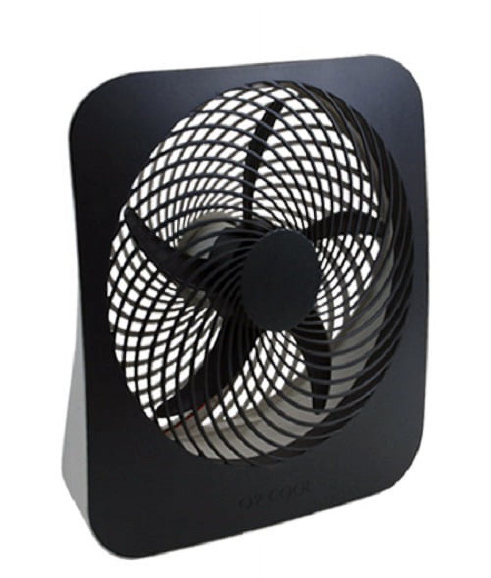 Treva 10 inch Battery Powered Portable 2 Speed Table Fan with Adapter, Black - image 2 of 6