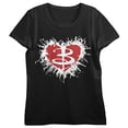 thumbnail image 4 of Buffy The Vampire Slayer Distressed Heart Crew Neck Short Sleeve Women's Black T-shirt-XL, 4 of 7