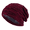 Wine, variant on Slouchy Knit Beanie, Double Layer, Fleece Lined, Black
